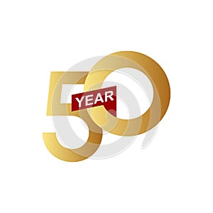 50 Years Anniversary Vector Template Design Illustration