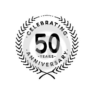 50 years design template. 50th vector and illustration