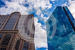 500 Boylston Street and the John Hancock Building in Boston, Mas