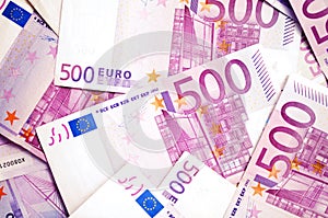 500 Euro money banknotes