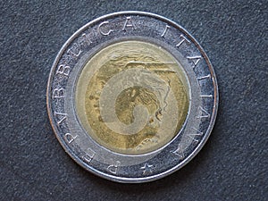 500 liras coin, Italy