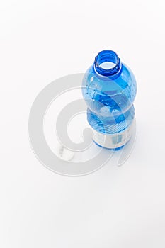 500 ml pet open water bottle on a white desk surface
