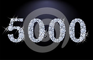 5000 diamond vip background, vector