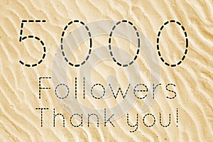 5000 followers