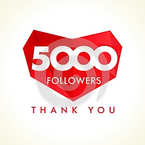 5000 followers thank you heart.