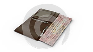 5000 Rwandan franc notes in wallet