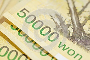 50000 won Korea money