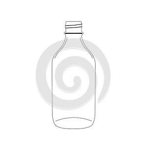 500ml Clear Glass Bottle No Cap, 31mm Neck