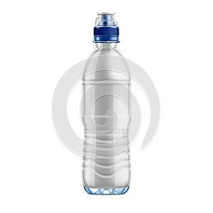 500ml Water Bottle Mockup Isolated on Background. 3D Rendering