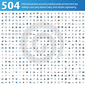 504 blue/grey Icons