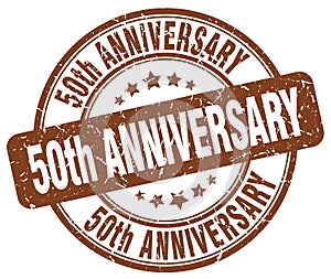 50th anniversary brown stamp