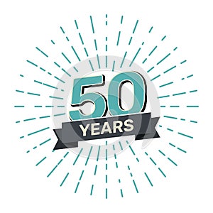 50th anniversary retro stamp icon badge invitation. Anniversary 50 sealbackground happy label logo