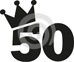 50th Birthday number crown