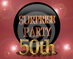 50th Birthday Surprise party Invitation