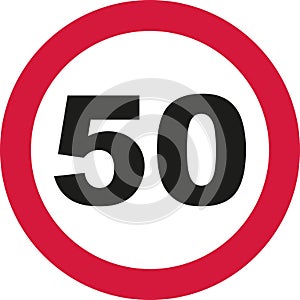 50th Birthday - traffic sign