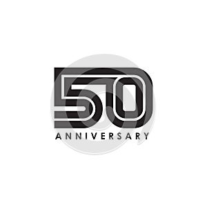 50th celebrating anniversary emblem logo design