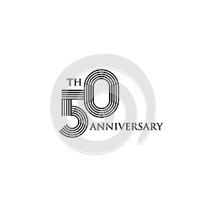 50th celebrating anniversary emblem logo design