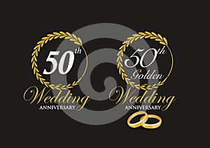 50th Golden Wedding Anniversary Emblem