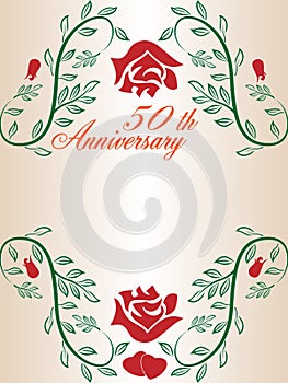 50th wedding anniversary border