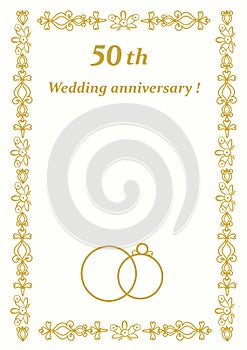 50th Wedding anniversary Invitation