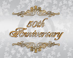 50th Wedding anniversary invitation