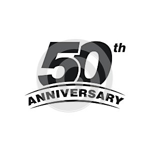 50th Years Anniversary Celebration Icon Vector Logo Design Template