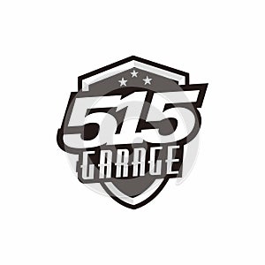 515 Car Garage Badge Logo design vector