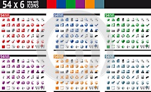 54 x 6 New Web Icons