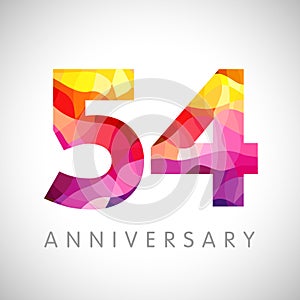 54 years anniversary logo