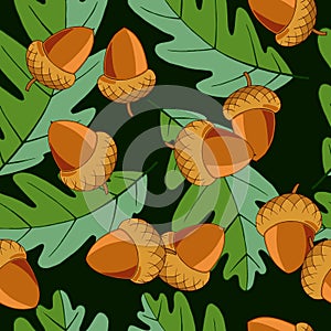 543 acorns, ornament for wallpaper and fabrics, wrapping paper, background for different designs, scrapbooking