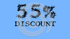 55% discount smoke text effect sky isolated background