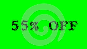 55% Off smoke text effect green isolated background