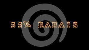 55% rabais fire text effect black background