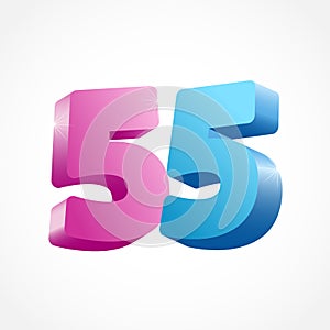 55 years anniversary logo