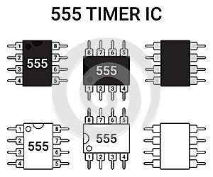 555 Timer IC illustration