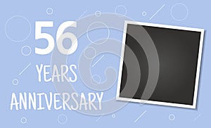 56 years anniversary photo frame card.