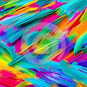 577 Abstract Brush Dabs: An artistic and expressive background featuring abstract brush dabs in bold and vibrant colors that cre