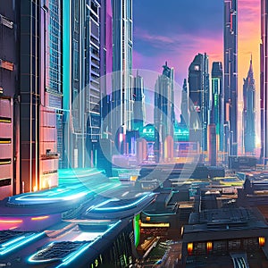 579 Futuristic Sci-Fi City: A futuristic and sci-fi-inspired background featuring a futuristic cityscape with futuristic buildin