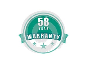 58 Year Warranty image vectors