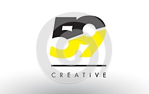 59 Black and Yellow Number Logo Design.