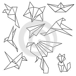 593 origam, vector illustration for different design