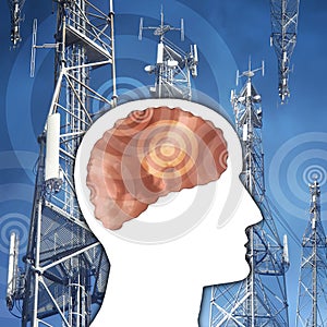 5G Antennas and Electric Waves around and inside human`s brain profile