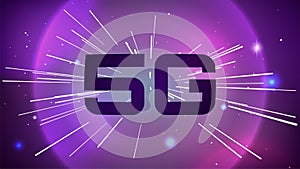 5g banner. Speed of light futuristic look