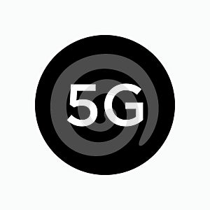 5G Connection Icon. Transmission Symbol. Technology Communication. Basic B.