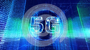 5G  in Digital City, Technology Digital Data Connection Concept