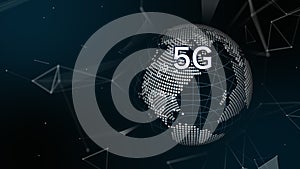 5G digital technology concept. Communication network concept. Partnership of business. Digital sales.