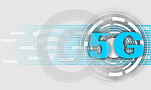 5G Fast Wireless internet connection Communication Mobile Technology concept. vector digital technology concept.
