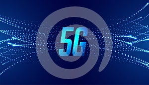 5G fifth generation fast speed telecom technology background