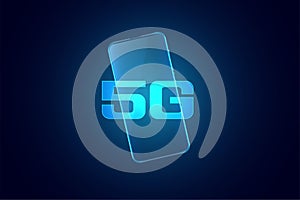 5G fifth generation mobile superfast technology background design