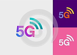 5G-Fifth generation wireless network technology logo